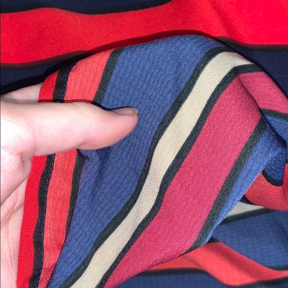 Red blue and tan stripped dress - Picture 8 of 10